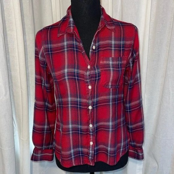 Mossimo Red Plaid Shirt - Picture 3 of 5